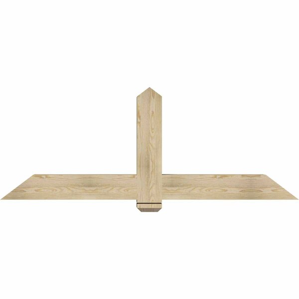 Ekena Millwork Eugene Rough Sawn Timber Gable Bracket, Douglas Fir, 72"W x 27"H x 6"D x 6"F, 9/12 Pitch GBW072X27X0606EUG00RDF - main